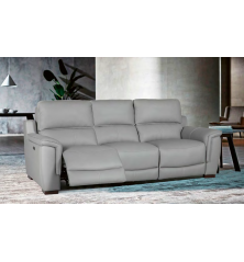 SOFA 3 PL. MOD. LEONOR PIEL C/ GRIS RELAX ELECTRICO