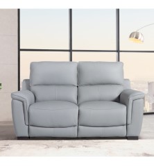 CONJUNTO 3 +2 PL. MOD. LEONOR PIEL C/ GRIS RELAX ELECTRICO