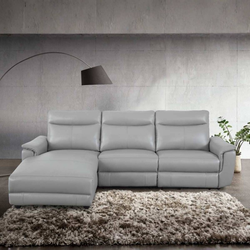 CHAISELONGUE MOD. ADARA VF/ IZQ PIEL GRIS