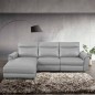 CHAISELONGUE MOD. ADARA VF/ IZQ PIEL GRIS