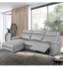 CHAISELONGUE MOD. ADARA VF/ IZQ PIEL GRIS