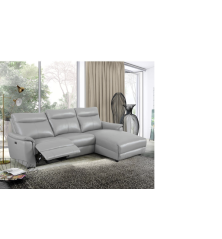 CHAISELONGUE MOD. ADANA VF/ DCHA PIEL GRIS