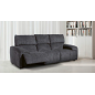 SOFA 3 PL. MOD. TRACA TELA C/ GRIS OSCURO RELAX ELECTRICO SOFA 3 PL. MOD. TRACA TELA C/ GRIS OSCURO RELAX ELECTRICO
