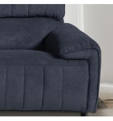SOFA 3 PL. MOD. TRACA TELA C/ GRIS OSCURO RELAX ELECTRICO
