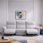 SOFA 3 PL. MAXI MOD. KANIO  TELA C/ GRIS CLARO 2 RELAX ELECTRICO SISTEMA GRAVEDAD CERO - MODULO CENTRAL FIJO