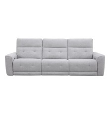 SOFA 3 PL. MAXI MOD. KANIO TELA C/ GRIS CLARO 2 RELAX ELECTRICO SISTEMA GRAVEDAD CERO - MODULO CENTRAL FIJO