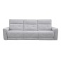 SOFA 3 PL. MAXI MOD. KANIO  TELA C/ GRIS CLARO 2 RELAX ELECTRICO SISTEMA GRAVEDAD CERO - MODULO CENTRAL FIJO