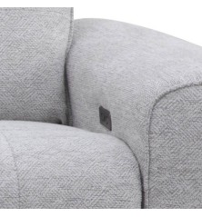 SOFA 3 PL. MAXI MOD. KANIO  TELA C/ GRIS CLARO 2 RELAX ELECTRICO SISTEMA GRAVEDAD CERO - MODULO CENTRAL FIJO
