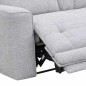 SOFA 3 PL. MAXI MOD. KANIO  TELA C/ GRIS CLARO 2 RELAX ELECTRICO SISTEMA GRAVEDAD CERO - MODULO CENTRAL FIJO