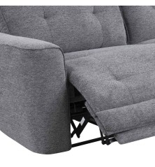 SOFA 3 PL. MAXI MOD. KANIO TELA C/ GRIS OSCURO 2 RELAX ELECTRICO SISTEMA GRAVEDAD CERO - MODULO CENTRAL FIJO