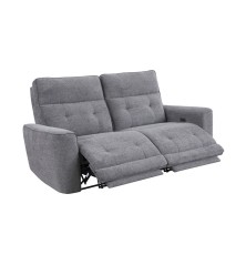 SOFA 3 PL. MOD. KANIO TELA C/ GRIS OSCURO 2 RELAX ELECTRICO SISTEMA GRAVEDAD CERO