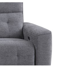 SOFA 3 PL. MOD. KANIO TELA C/ GRIS CLARO 2 RELAX ELECTRICO SISTEMA GRAVEDAD CERO