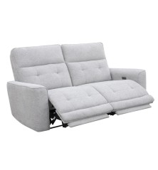 SOFA 3 PL. MOD. KANIO TELA C/ GRIS CLARO 2 RELAX ELECTRICO SISTEMA GRAVEDAD CERO
