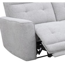 SOFA 3 PL. MOD. KANIO TELA C/ GRIS CLARO 2 RELAX ELECTRICO SISTEMA GRAVEDAD CERO