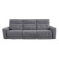 CONJUNTO 3+2 PL. MOD. KANIO TELA C/ GRIS CLARO Y GRIS OSCURO 2 RELAX ELECTRICO SISTEMA GRAVEDAD CERO