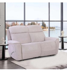 SOFA 2 PL. MOD. CLOE TELA C/ BEIGE RELAX MANUAL