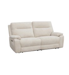 SOFA 3 PL. MOD. SONS TELA C/ GRIS CLARO Y BEIGE 2 RELAX ELECTRICOS - 1 MOTOR POR MODULO