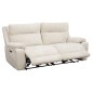 SOFA 3 PL. MOD. SONS TELA C/ GRIS CLARO Y BEIGE  2 RELAX ELECTRICOS - 1 MOTOR POR MODULO