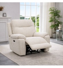 SILLON MOD. SONS TELA C/ BEIGE Y GRIS CLARO RELAX ELECTRICO - 1 MOTOR