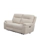 CONJUNTO  3 +2  PL. MOD. SONS TELA C/ GRIS CLARO Y BEIGE 2 RELAX ELECTRICOS - 1 MOTOR POR MODULO