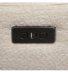 CONJUNTO  3 +2  PL. MOD. SONS TELA C/ GRIS CLARO Y BEIGE 2 RELAX ELECTRICOS - 1 MOTOR POR MODULO
