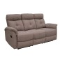 SOFA 3 PL. MOD. NAPOLEON  RELAX MANUAL C/ MARRON  TELA