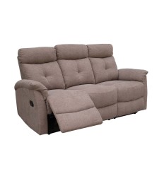 SOFA 3 PL. MOD. NAPOLEON RELAX MANUAL C/ MARRON TELA
