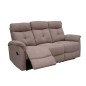 SOFA 3 PL. MOD. NAPOLEON  RELAX MANUAL C/ MARRON  TELA