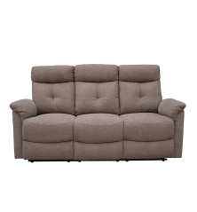 SOFA 3 PL. MOD. NAPOLEON  RELAX MANUAL C/ MARRON  TELA