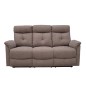 SOFA 3 PL. MOD. NAPOLEON  RELAX MANUAL C/ MARRON  TELA