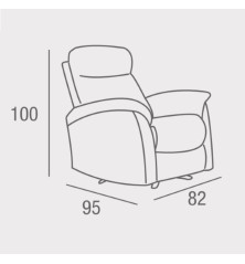 SILLON NAPOLEON RELAX MANUAL C/ MARRON NUEVA TELA