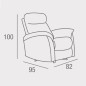SILLON NAPOLEON RELAX MANUAL C/ MARRON NUEVA TELA