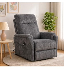 SILLON RELAX PWR LIFT MOD. NOLIA RELAX ELECTRICO C/ GRIS