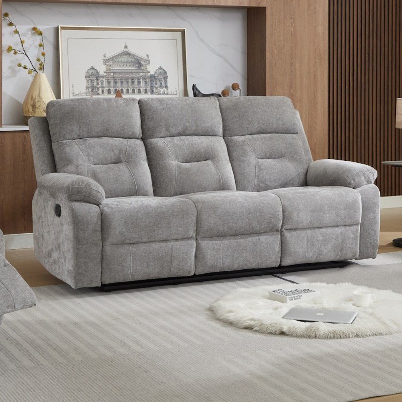 SOFA 3PL. RELAX MOD. NEVER TELA C/ GRIS RELAX MANUAL SOFA 3PL. RELAX MOD. NEVER TELA C/ GRIS RELAX MANUAL
