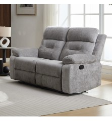 SOFA 2PL. RELAX MOD. NEVER TELA C/ GRIS RELAX MANUAL