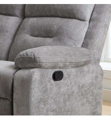 SOFA 2PL. RELAX MOD. NEVER TELA C/ GRIS RELAX MANUAL
