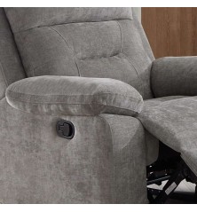SILLÓN RELAX MOD. NEVER TELA C/ GRIS RELAX MANUAL