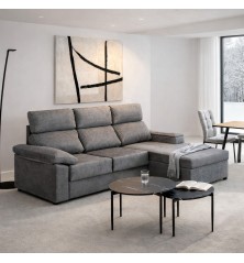 CHAISELONGUE MOD. ANAIS TELA C/ GRIS