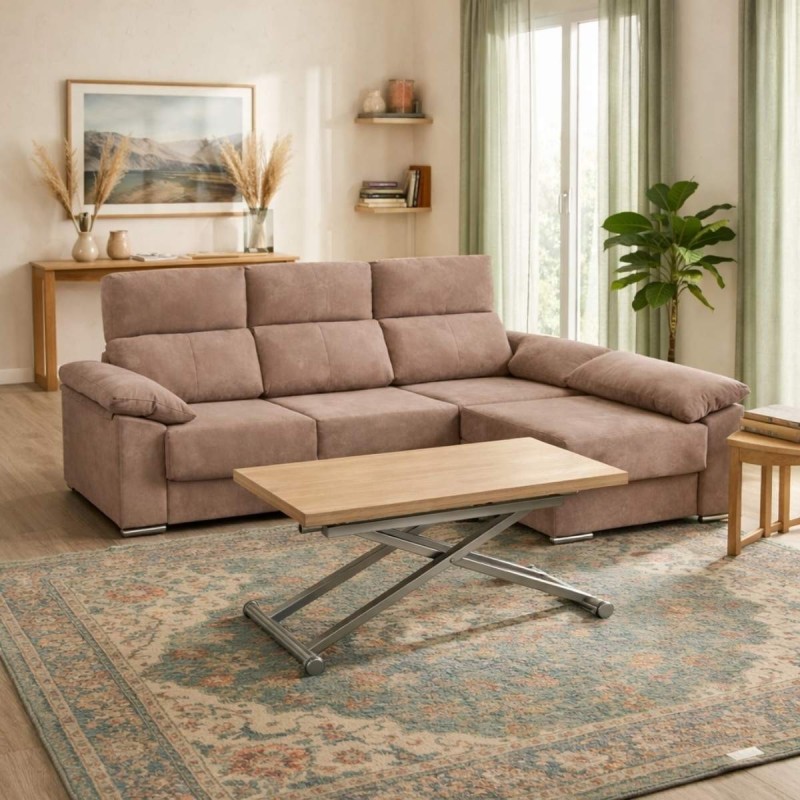 CHAISELONGUE MOD. SEGOVINA TELA C/ BEIGE OSCURO CHAISELONGUE MOD. SEGOVINA TELA C/ BEIGE OSCURO