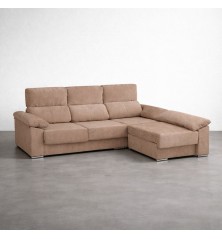 CHAISELONGUE MOD. SEGOVINA TELA C/ BEIGE OSCURO