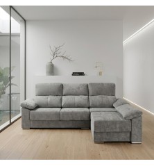 CHAISELONGUE MOD. SEGOVINA TELA C/ GRIS