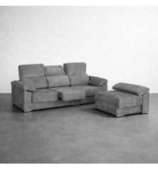 CHAISELONGUE MOD. SEGOVINA TELA C/ GRIS