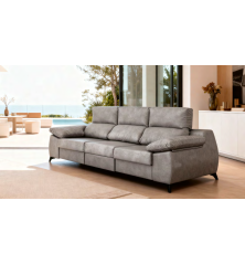 SOFA 3 PL. CARRO MOD. AZAHARA TELA C/ GRIS