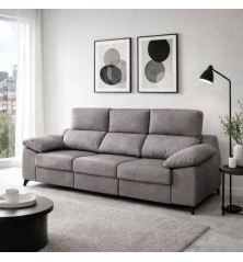 SOFA 3 PL. CARRO MOD. AZAHARA TELA C/ GRIS