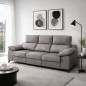 SOFA 3 PL. CARRO MOD. AZAHARA TELA C/ GRIS