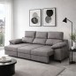 SOFA 3 PL. CARRO MOD. AZAHARA TELA C/ GRIS
