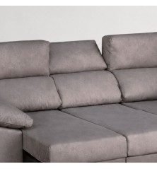 SOFA 3 PL. CARRO MOD. AZAHARA TELA C/ GRIS
