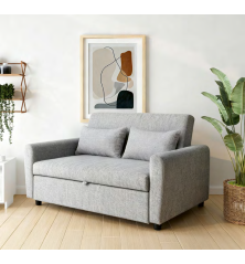 SOFA CAMA MOD. LUCAS TELA C/ GRIS
