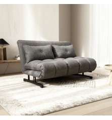 SOFA CAMA MOD. IRAT TELA C/ BEIGE Y GRIS OSCURO