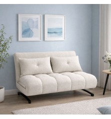 SOFA CAMA MOD. IRAT TELA C/ BEIGE Y GRIS OSCURO